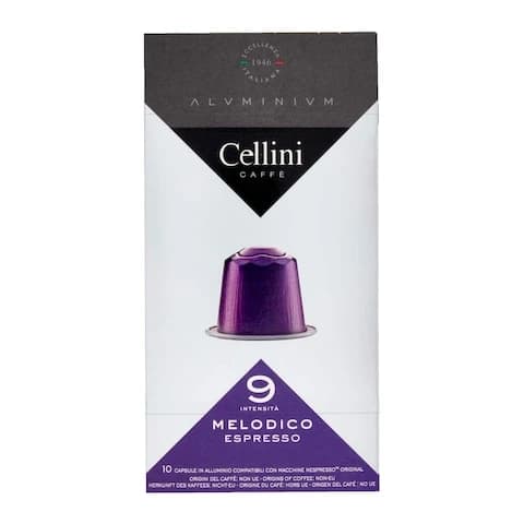 Cellini Caffe Melodico Espresso 55 Gram 10 Capsule