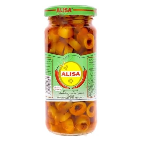 Alisa Green Olive & Red Chilli 240 Gram