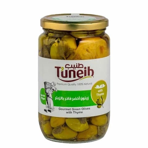 Tuneib Green Olives With Thyme 700 Gram