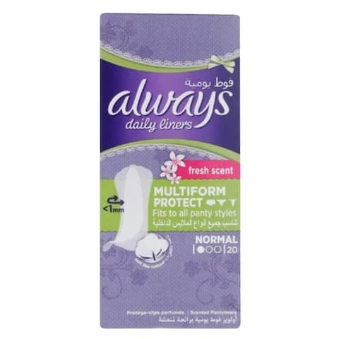 Always Panty Liners Multiform 20 Counts