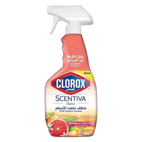 Clorox Scentiva Multi Surface Cleaner Spray Madagascar Citrus Grove 500 Ml