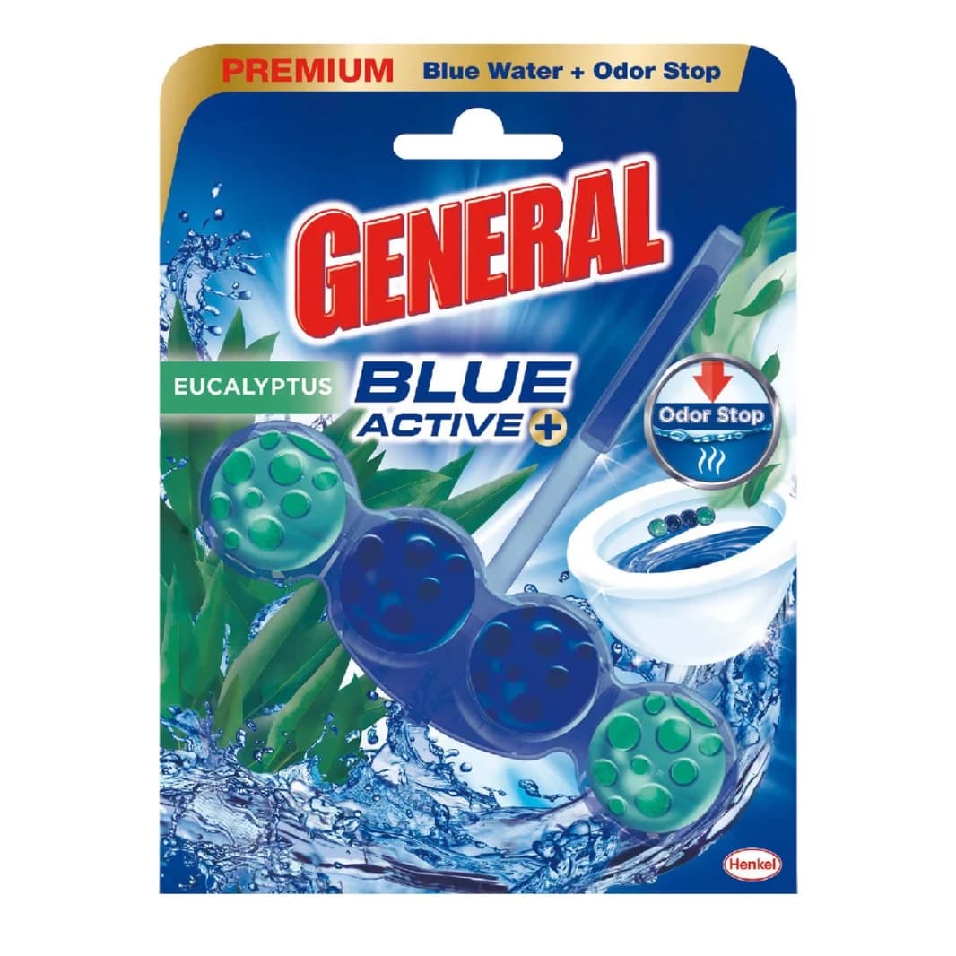 General Power Blue Active Toilet Cleaner with Eucalyptus Scent 50 gm