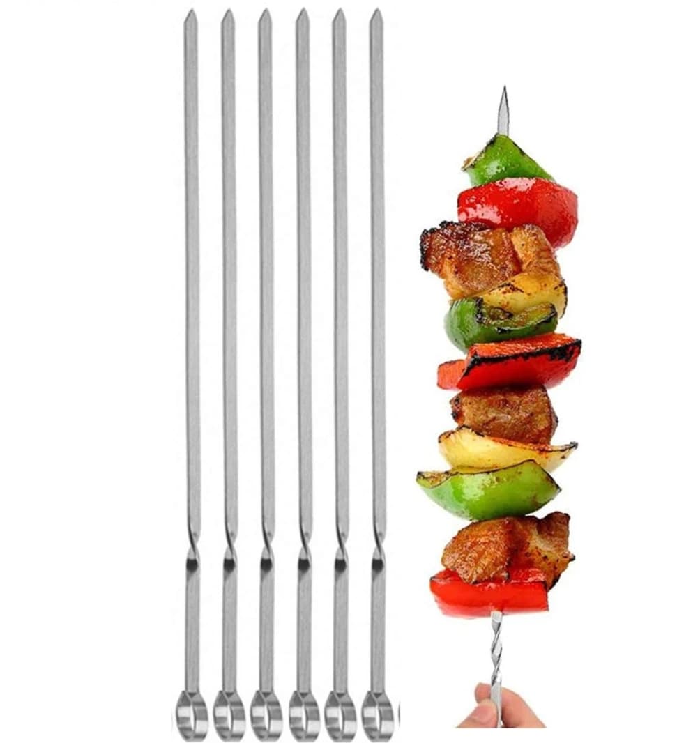 Thin grill skewers, 6 pieces