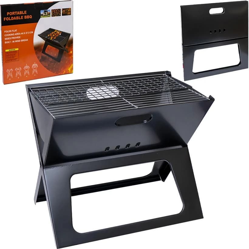 Portable folding barbecue grill