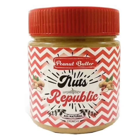 Nuts Republic All Natural Crunchy Peanut Butter 300 Gram