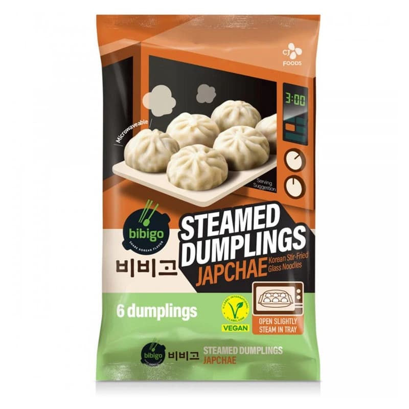 CJ Bibigo Steamed Vegan Japchae Dumplings 168g