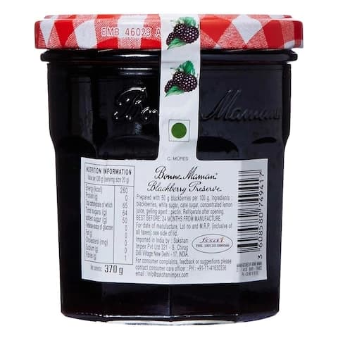 Bonne Maman Jam Blackberry 370 Gram