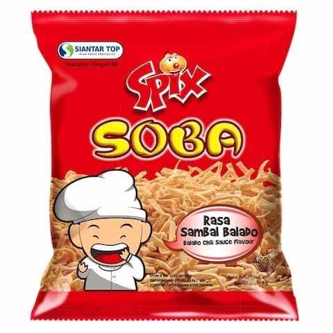 Spix Soba Mie Snack Chili Sauce 14 Gram 20 Pieces