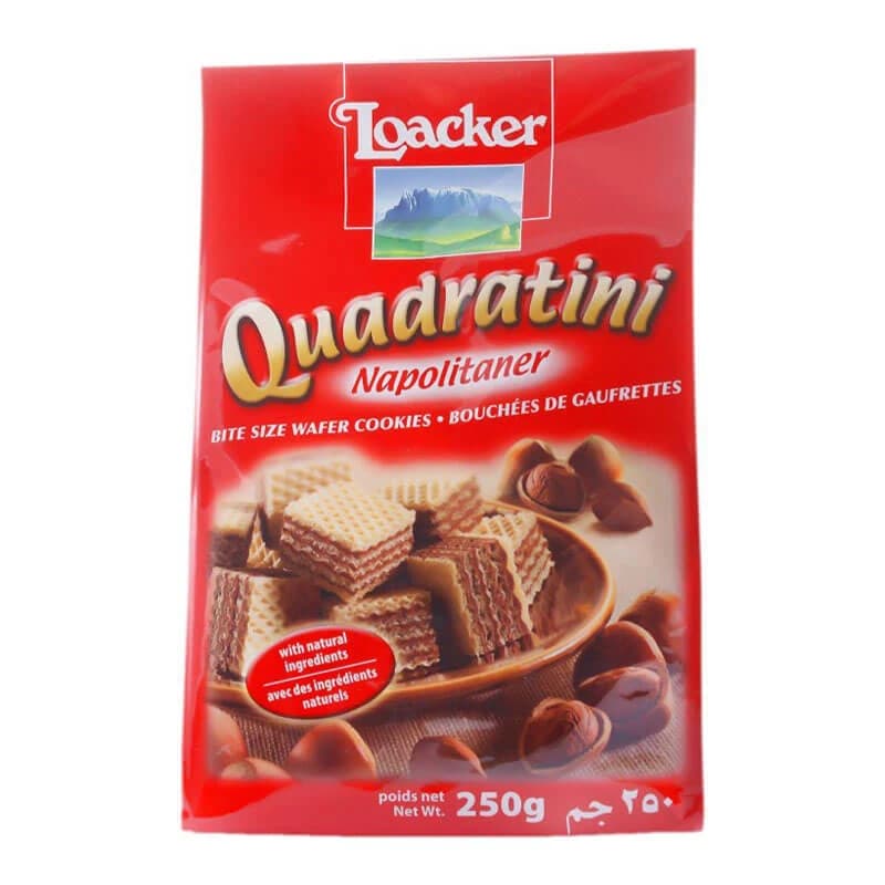 Loacker Quadratini Napolitaner Bite Size Wafers 250g