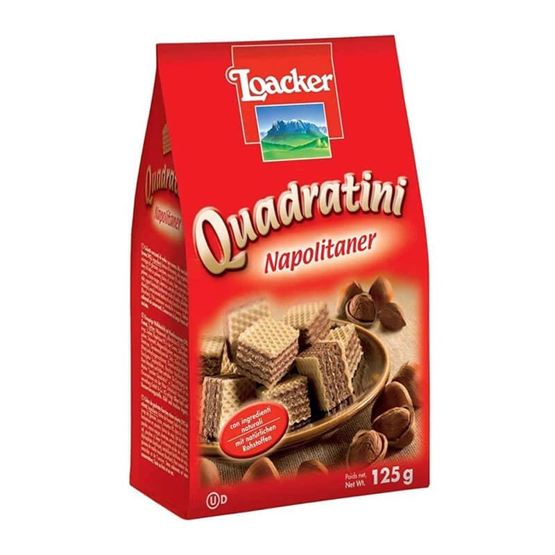 Loacker Quadratini Napolitaner Bite Size Wafers 125g