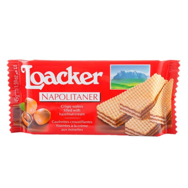 Loacker Crispy Wafers Filled with Hazelnut Cream 45g