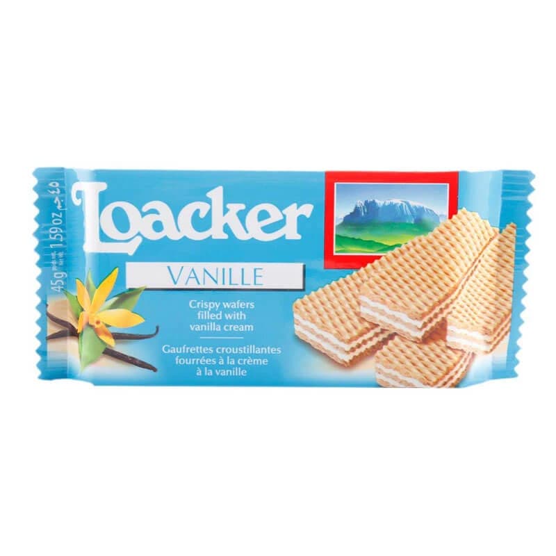 Loacker Crispy Wafers Filled with Vanilla Cream 45g