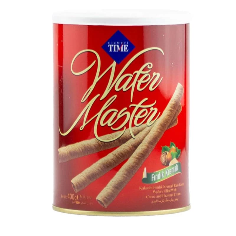 Time Wafer Master Hazelnut Cream Wafer Roll 400g