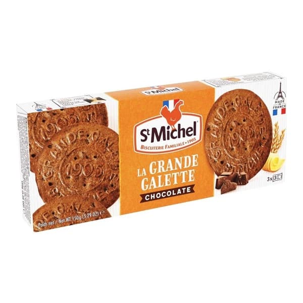 St Michel Grande Galettes Chocolate Butter Cookies 150g