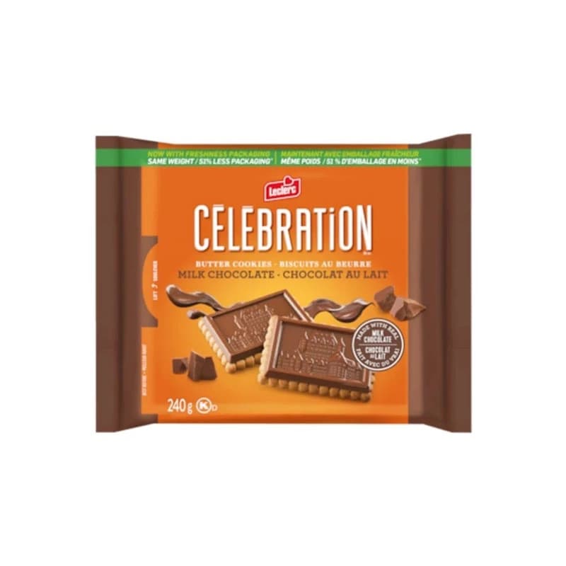 Leclerc Celebration Milk Chocolate Butter Cookies 240g
