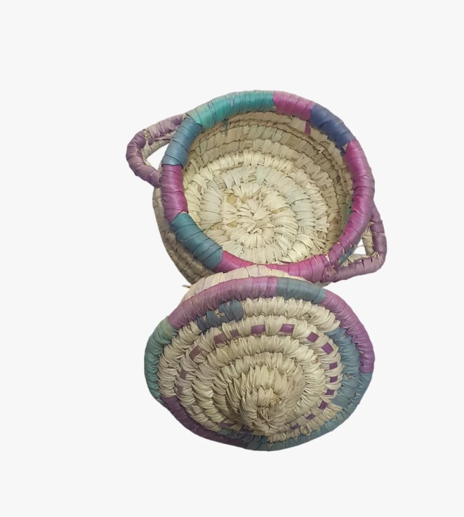 Handmade Decorative Basket with Beautiful Arabic Design for Home Decor and Organizing Enthusiasts