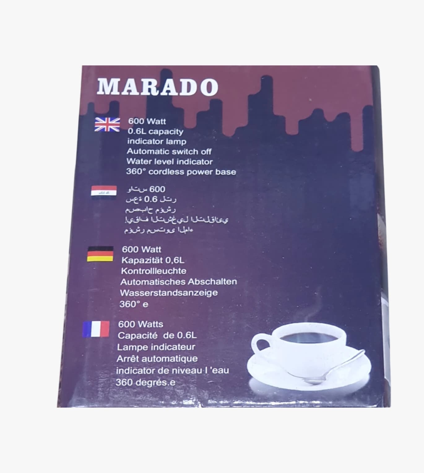 Marado Electric Coffee Pot New Generation Appliances Stylish Design for Coffee Lovers