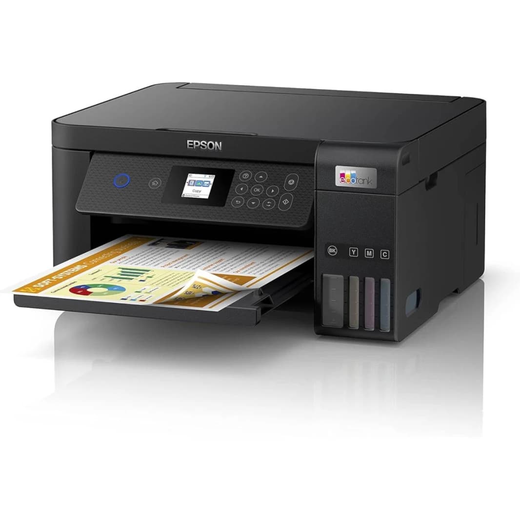 Epson EcoTank L4260 Home ink tank printer Double sided A4 Color 3 in 1 printer with Wi Fi Direct, Smart Panel Connectivity and LCD screen, Black, Compact