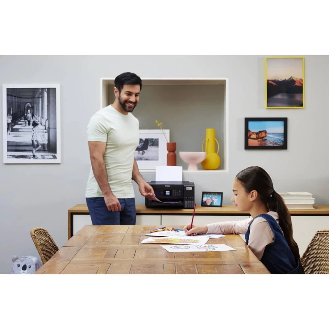 Epson EcoTank L4260 Home ink tank printer Double sided A4 Color 3 in 1 printer with Wi Fi Direct, Smart Panel Connectivity and LCD screen, Black, Compact