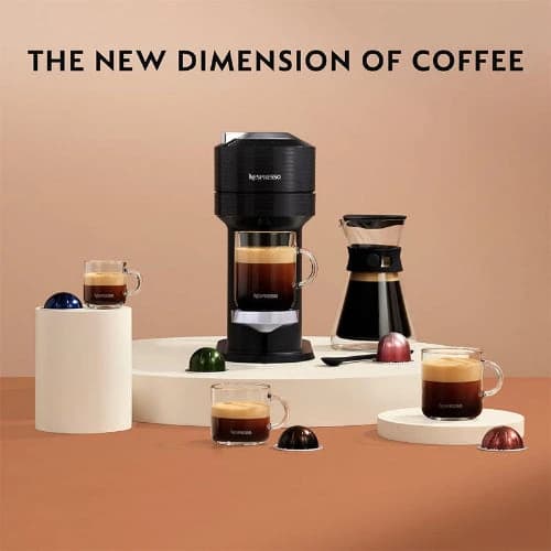 Nespresso Coffee Maker Machine - Vertuo Next Deluxe Dark Chrome