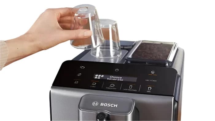 Bosch Vero Cafe Fully Automatic Coffee Machine Diamond, 2L Water Tank, 1400W, Titanium Metallic