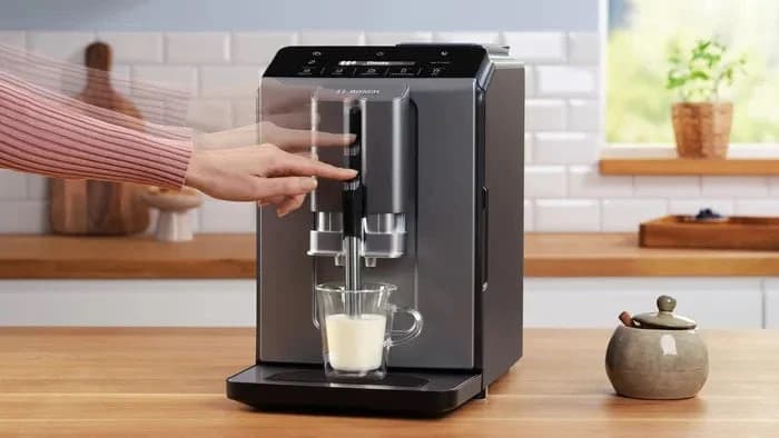 Bosch Vero Cafe Fully Automatic Coffee Machine Diamond, 2L Water Tank, 1400W, Titanium Metallic