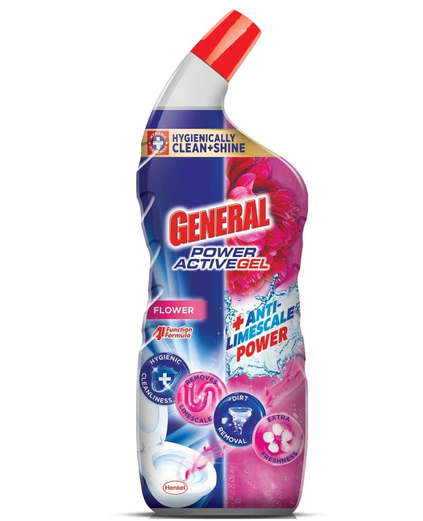 General Power Active Gel Toilet Cleaner Liquid Flower 750 ml