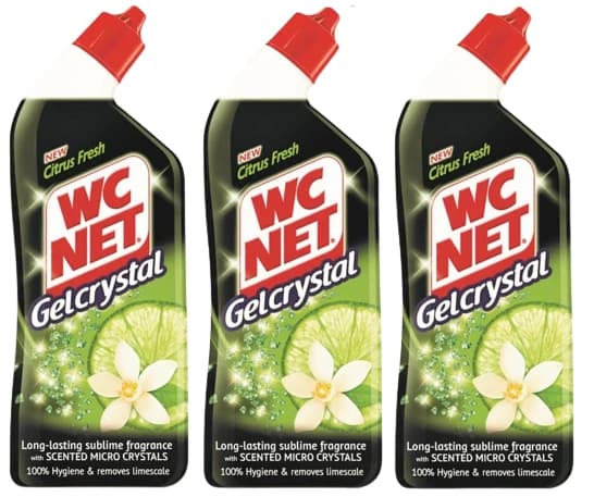 WC Net Toilet Cleaner Citrus Fresh GelCrystal 750ml 2+1 Free