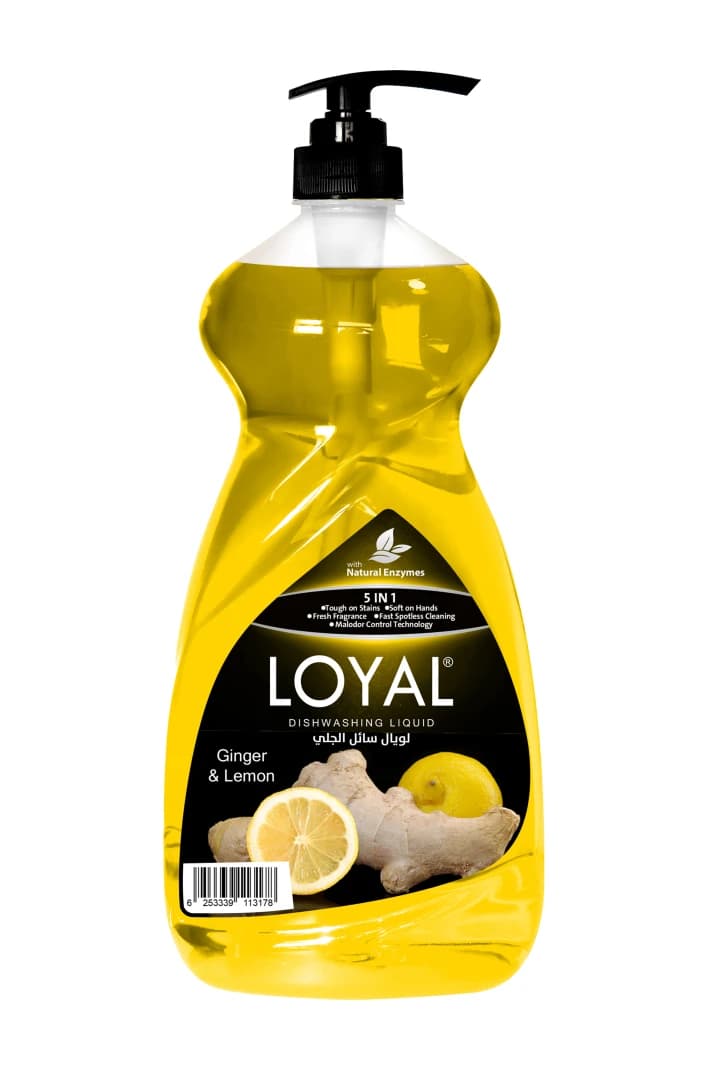 Loyal dishwashing liquid ginger & lemon 1.5ltr