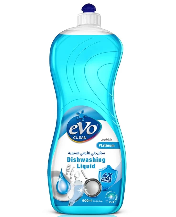 Evo Clean Dishwashing Liquid platinum 4X more power 900ml