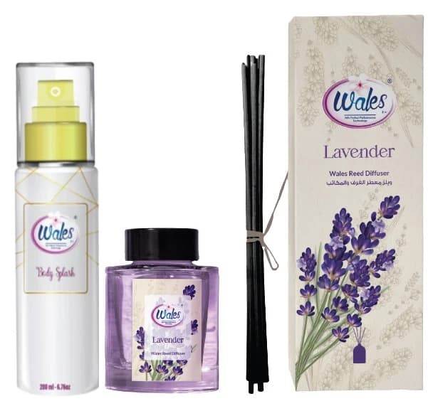 Wales Reed Diffuser Lavender 130ml+Wales Body Splash 200ml