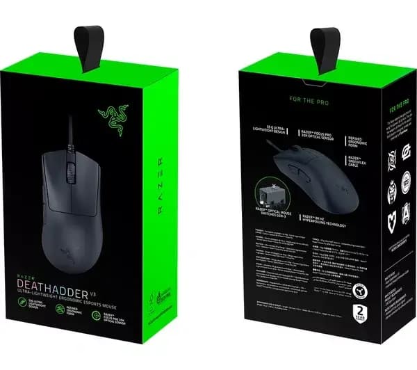 RAZER DeathAdder V3 Optical Ultra Lightweight Ergonomic Gaming Mouse