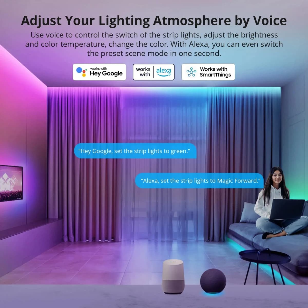 SONOFF L3 Pro Smart LED Strip Light WiFi LED RGBIC Lights Flexible Lamp Tape Display Multiple Colors Simultaneously Music Mode