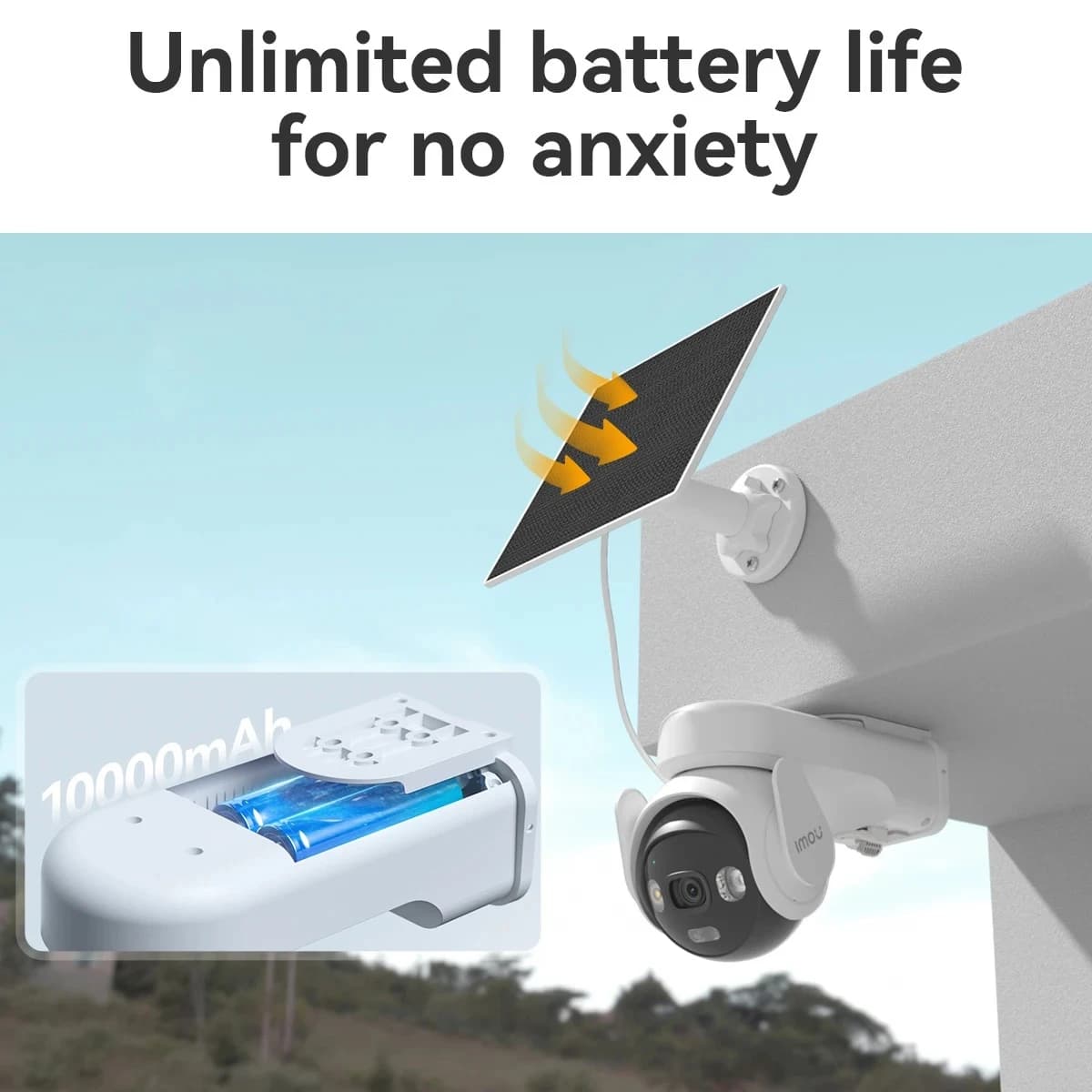 IMOU AOV PT 5MP With Solar Panel 360° PTZ Outdoor Security Camera 4G LTE PTA Approved Wifi Network 10000mAh Battery Auto Tracking IP Camera