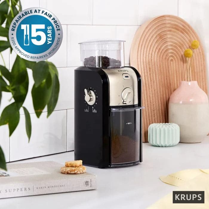 KRUPS GVX231 Expert Burr Grinder - Black