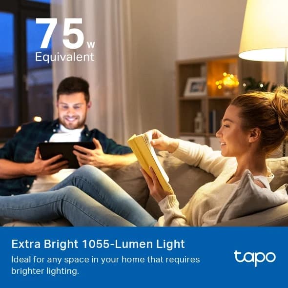 Tapo L535E Smart WiFi Light Bulb With 1055 lumens, Multicolor