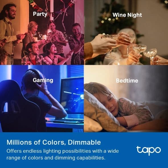 Tapo L535E Smart WiFi Light Bulb With 1055 lumens, Multicolor