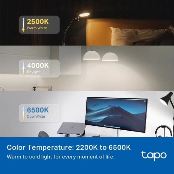 Tapo L535E Smart WiFi Light Bulb With 1055 lumens, Multicolor