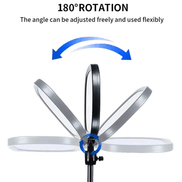 JMARY Photography Fill Light 180-Degree Rotatable 9-inch LED Light for Live Streaming - Black