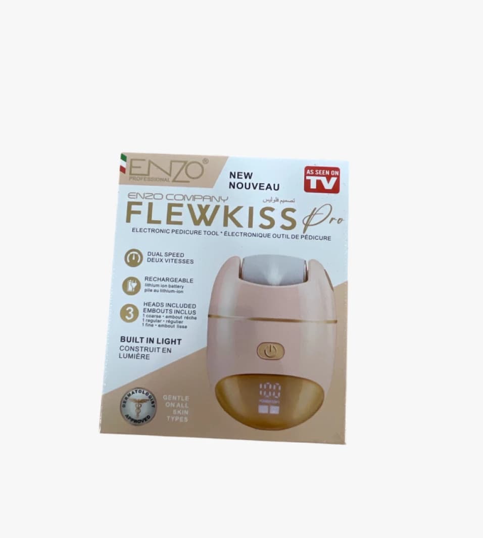 Enzo Professional Flewkiss Pro Electronic Pedicure Tool with New Design for Beauty and Style Enthusiasts