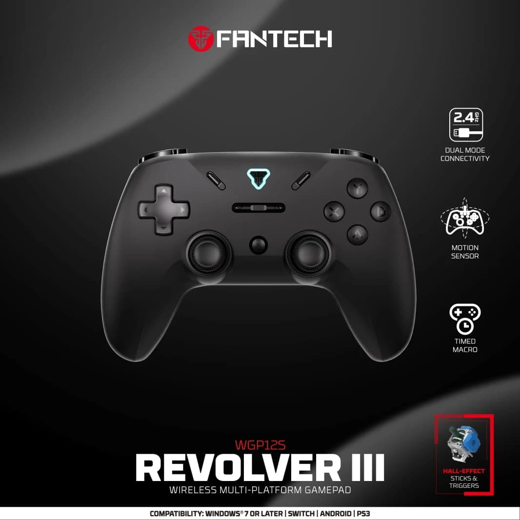 FANTECH Revolver III WGP12S - Wireless Multi-Platform Controller - BLACK