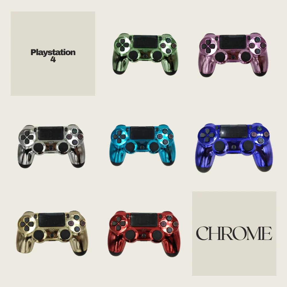 Wireless BT Gamepad for PS4 Controller Chrome