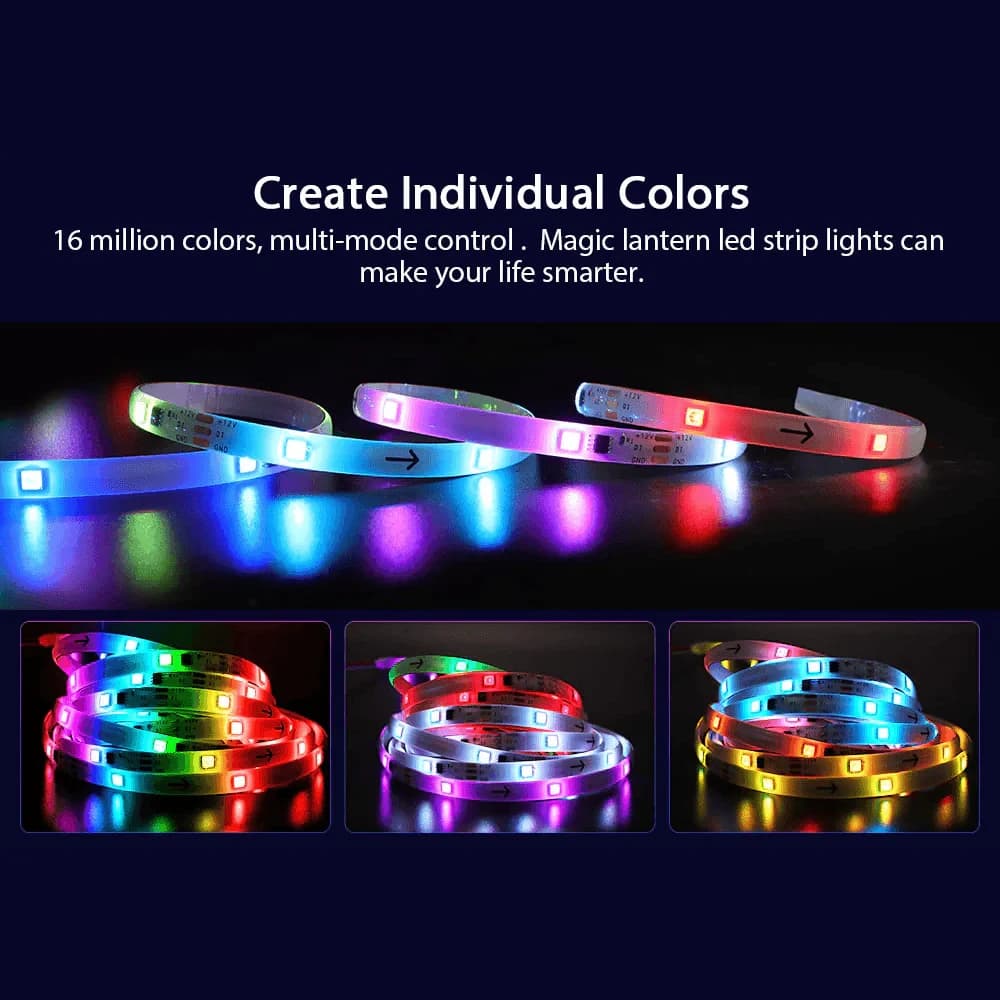 Dream Color LED Strip Lights with Remote Control Waterproof