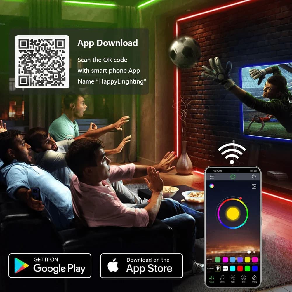 LED Strip Light RGB 5050 Flexible Ribbon with App Control
