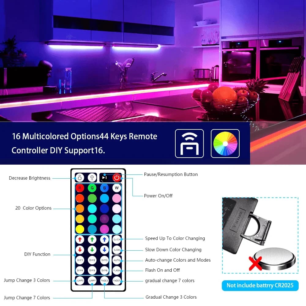 LED Strip Light RGB 5050 Flexible Ribbon with App Control