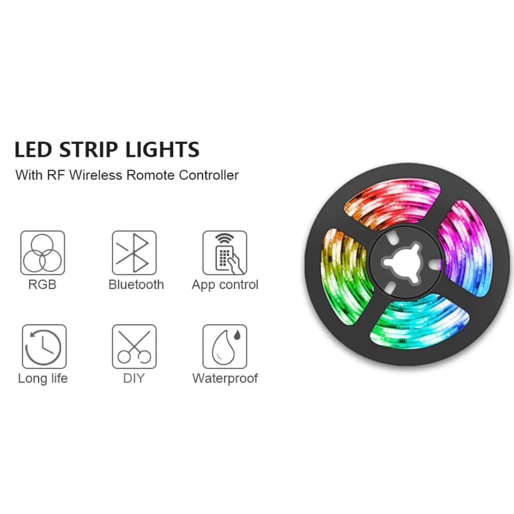 LED Strip Light RGB 5050 Flexible Ribbon with App Control