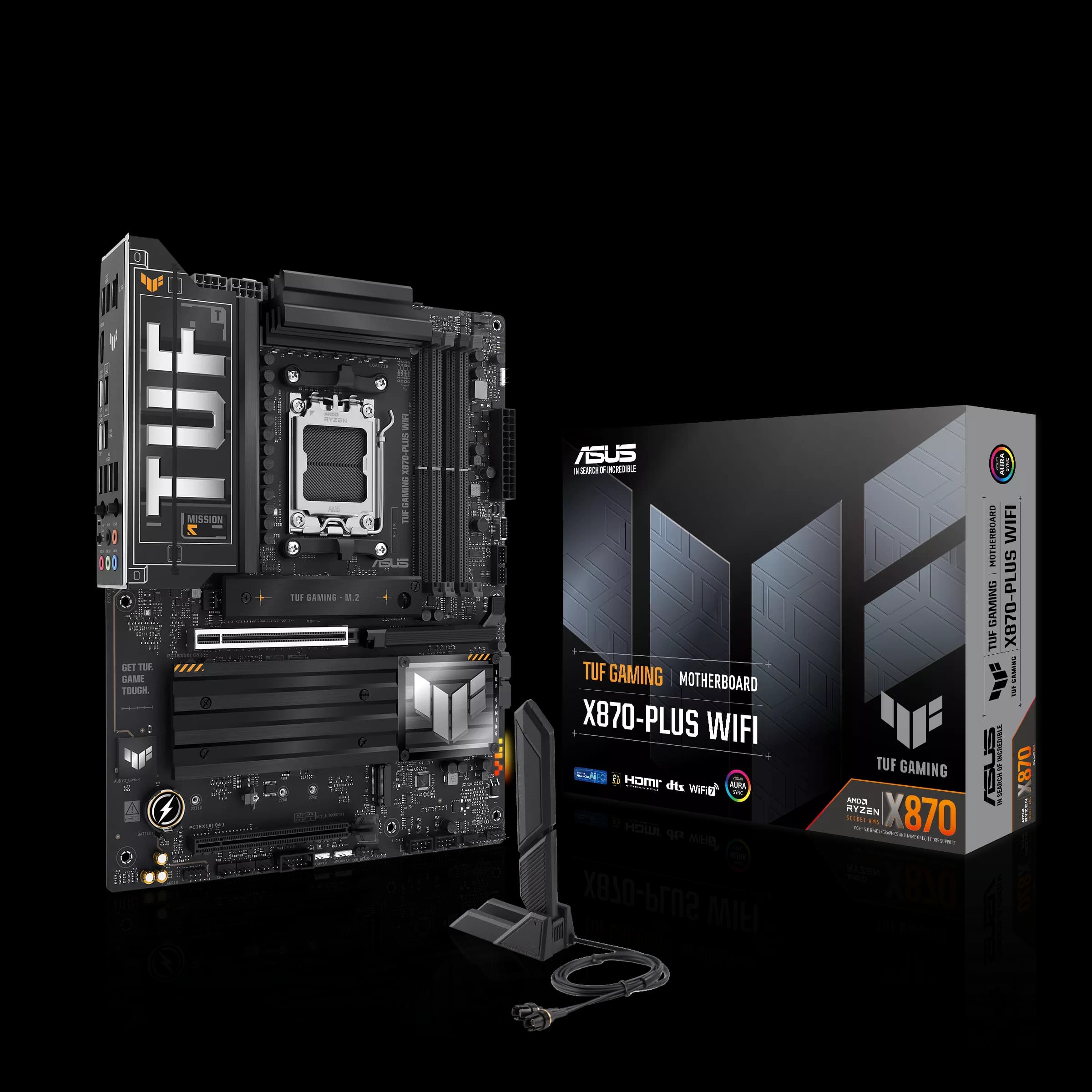 ASUS TUF Gaming X870-Plus WIFI 7 AMD X870 AM5 ATX 4x M.2 Slots DDR5