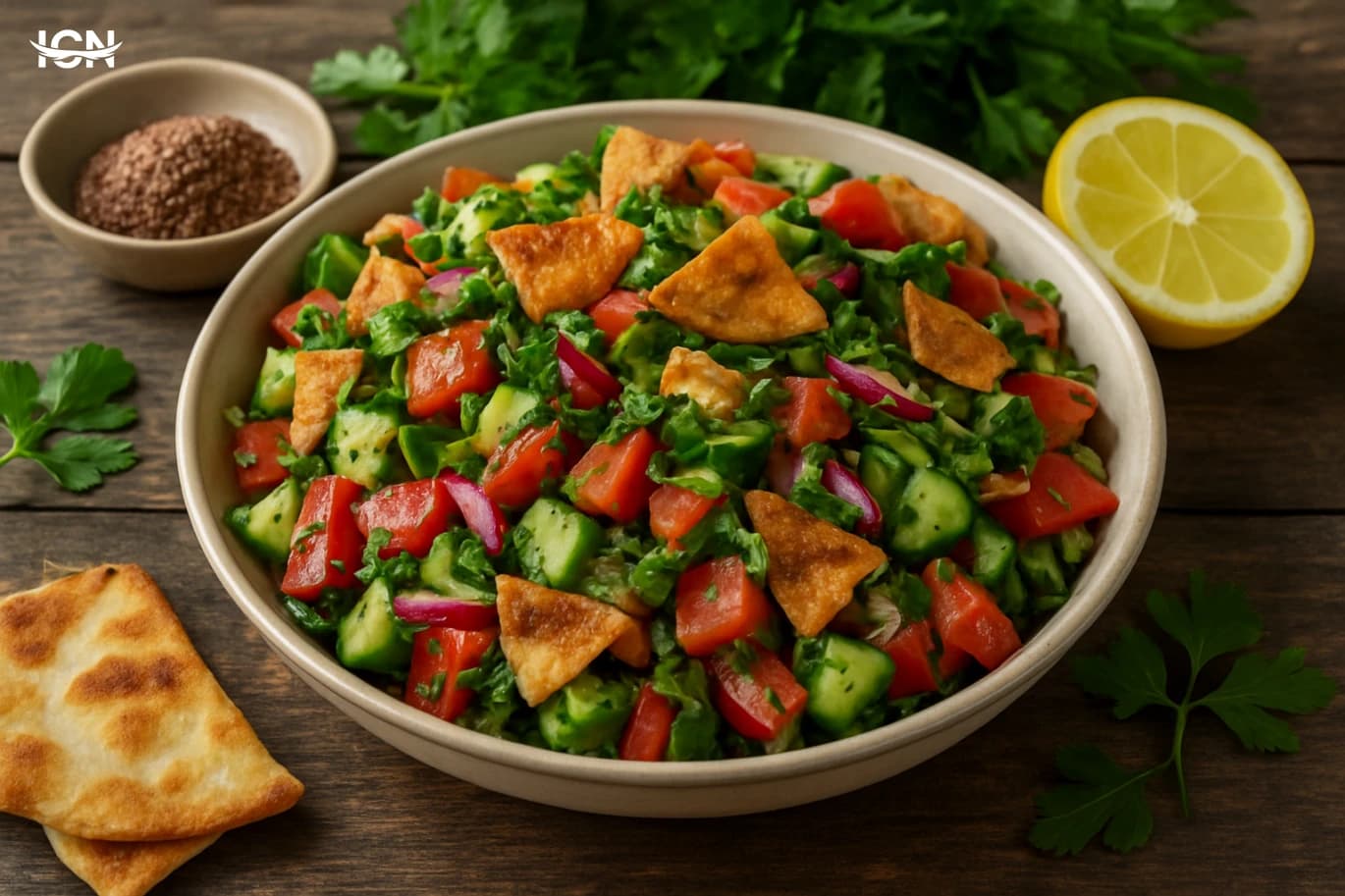 Fattoush for Ramadan Tables