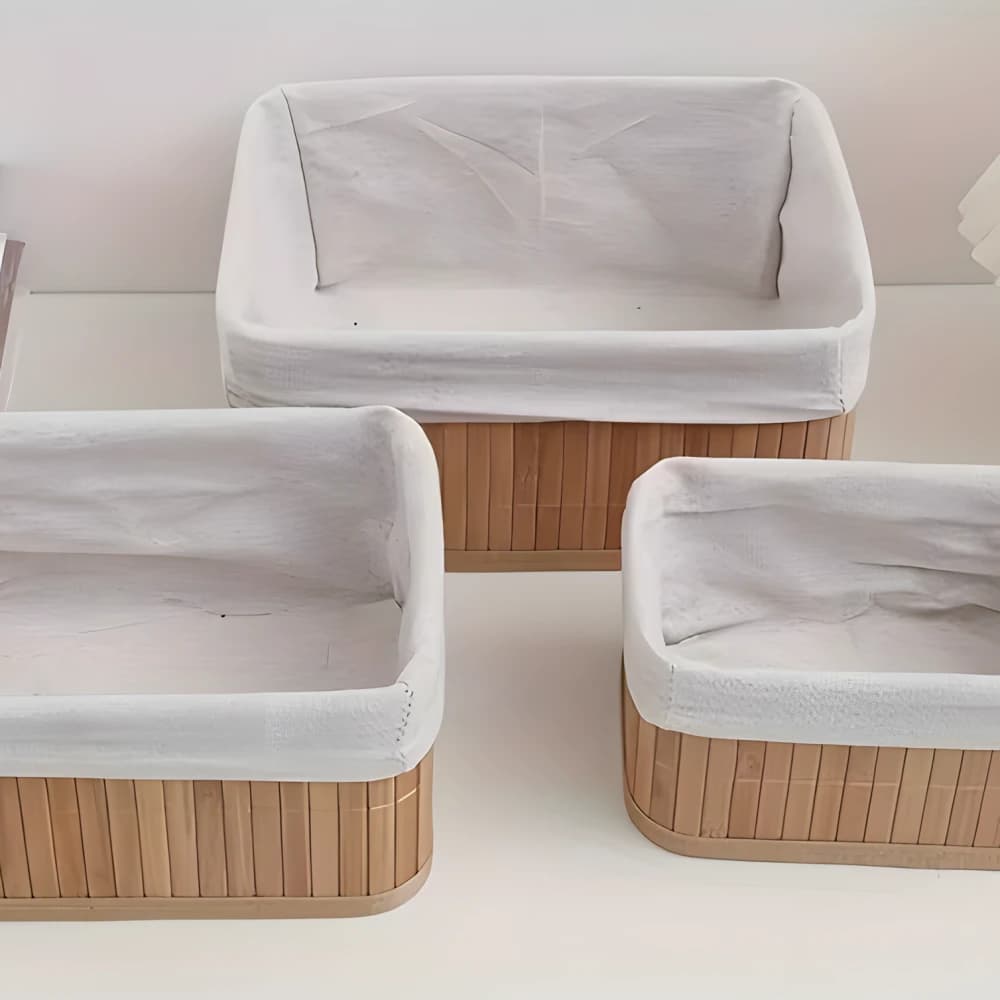 Straw Basket Set 3 Pcs