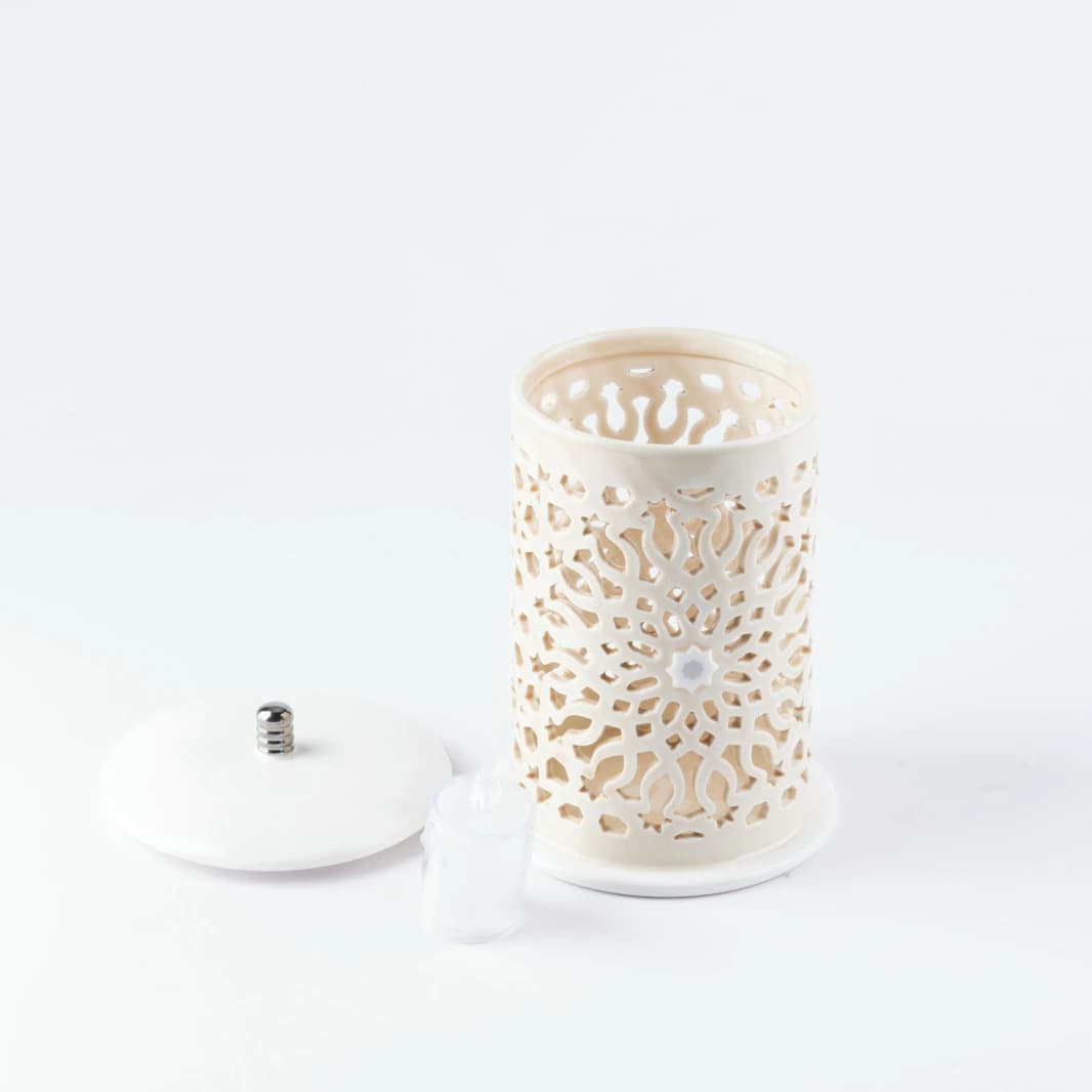 Large Electronic Candelabra by Asala - Beige and Silver